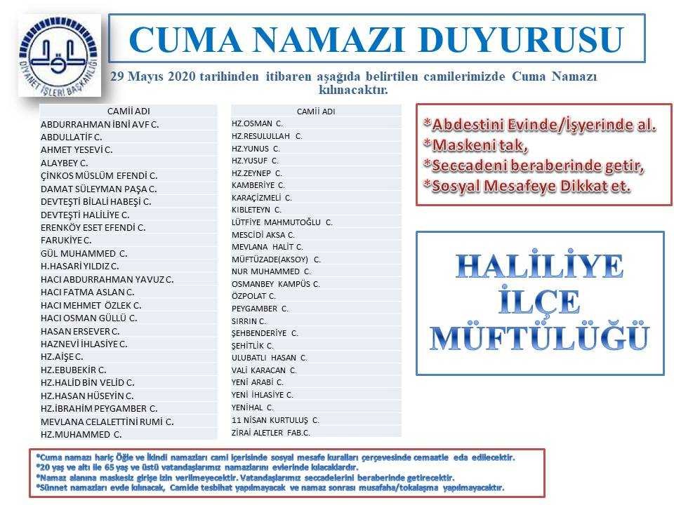 CAMİLERDE TOPLU İBADET TEDBİRLERİ